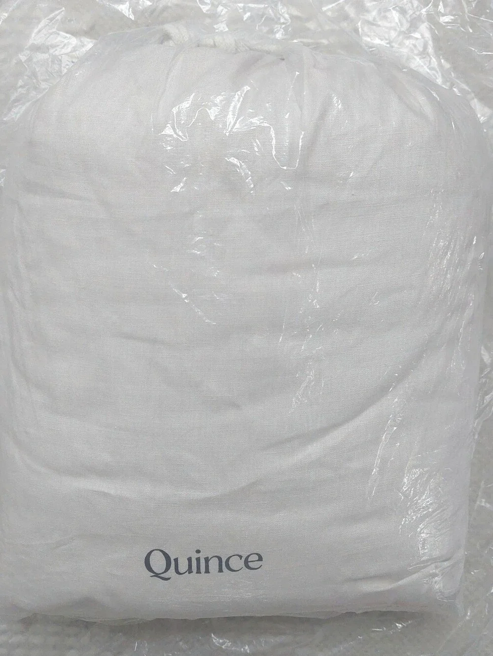 Quince European Linen Sand Flange Duvet Cover! Sz. Full/ Queen! (422)